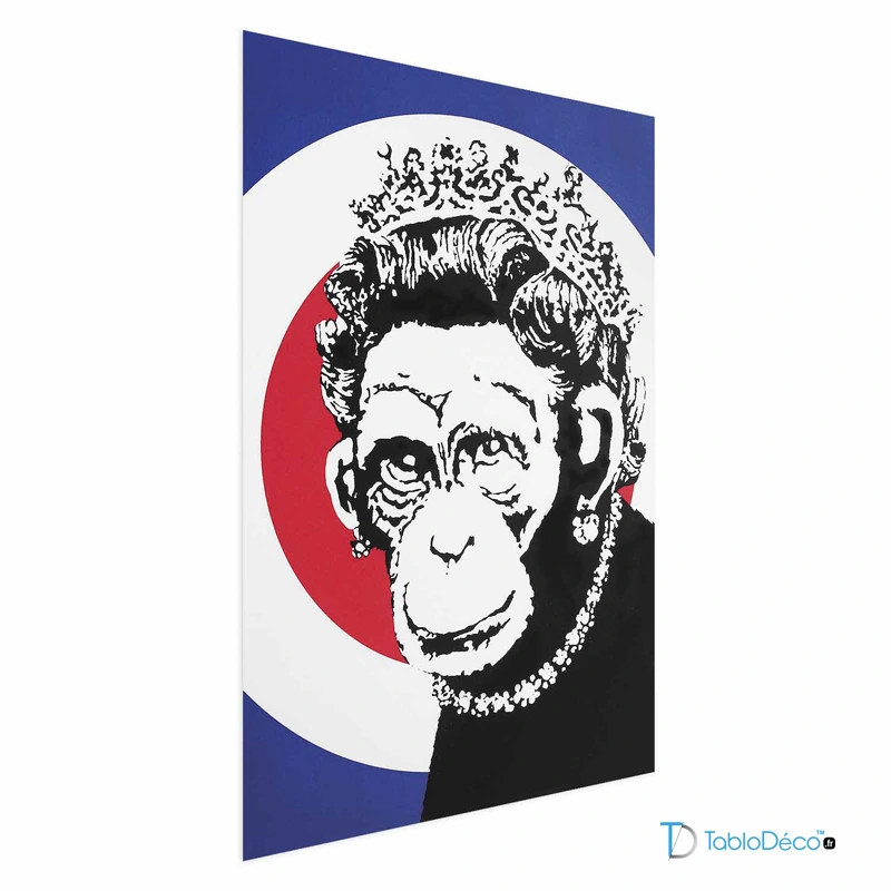 Affiche Banksy Monkey queen sans marge