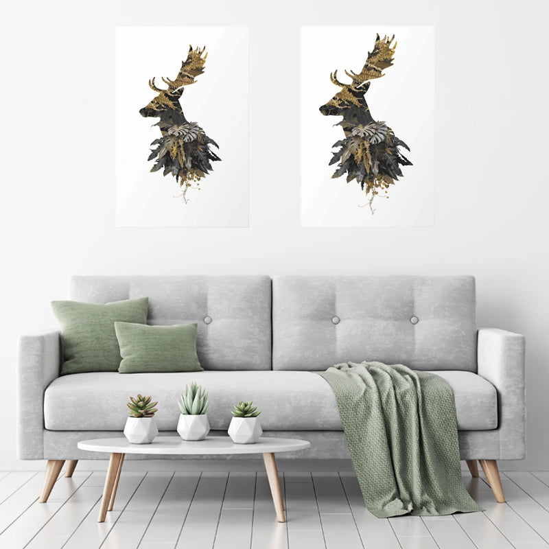 Affiche décorative avec un Cerf des Bois