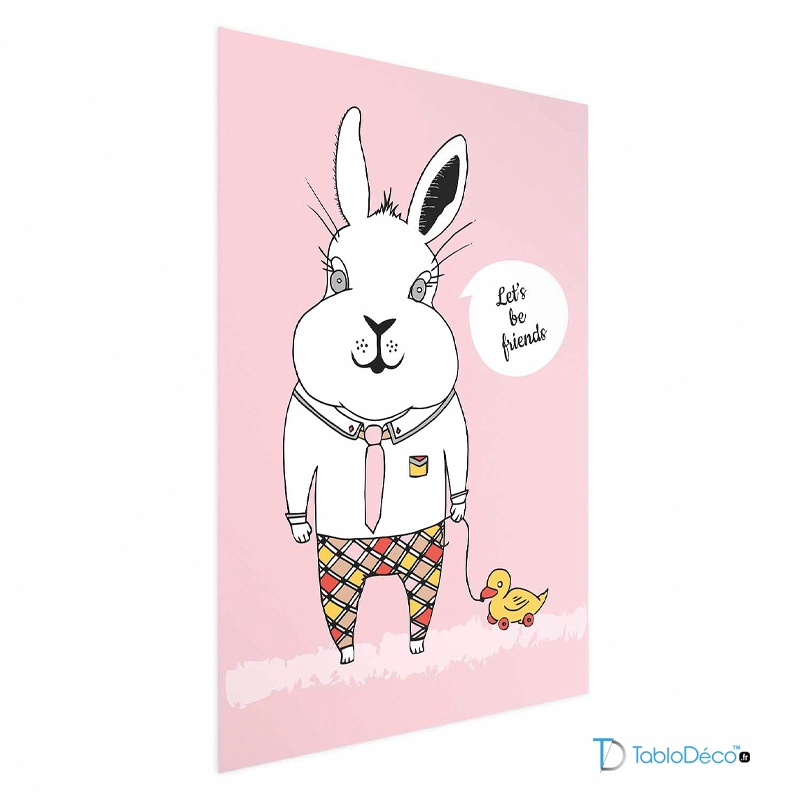 Affiche d'un Lapin Amical