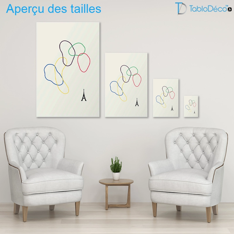 Tableau Anneaux Olympiques Minimalistes