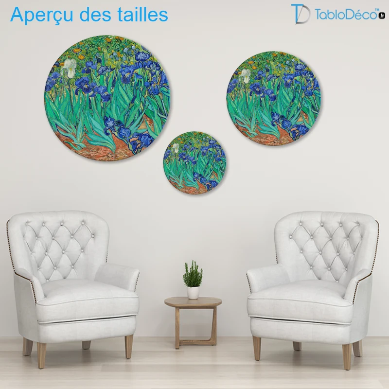Tableau Rond - Iris (Van Gogh)