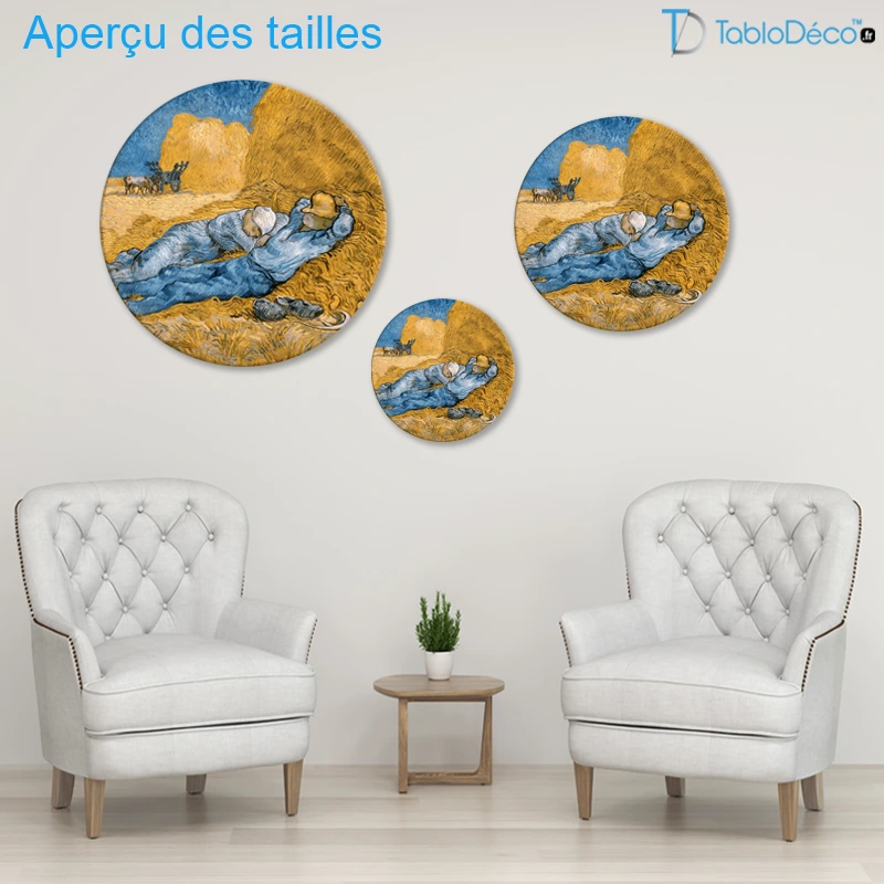 Tableau Rond - La Méridienne (Van Gogh)