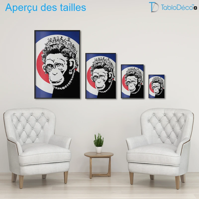 Poster Banksy "Monkey Queen"