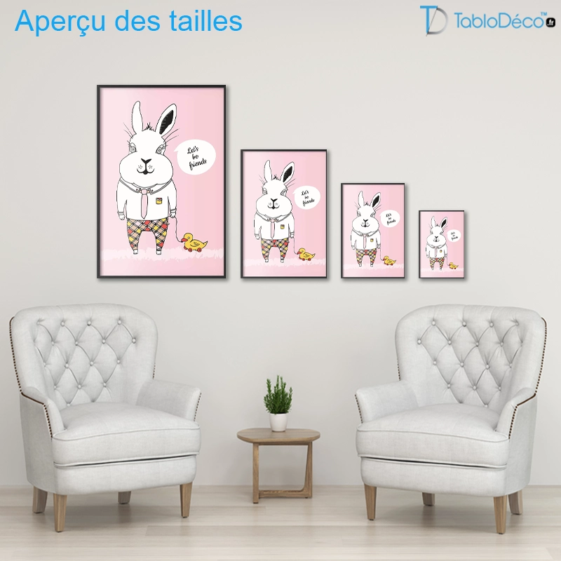 Poster Lapin Amical