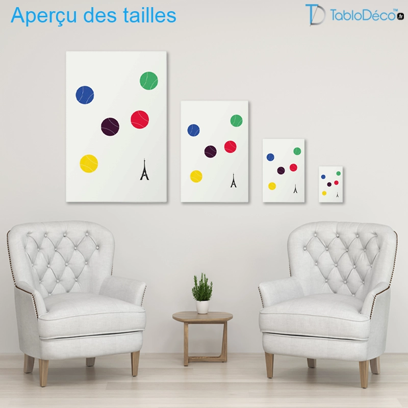 Tableau Balles de Tennis Colorées
