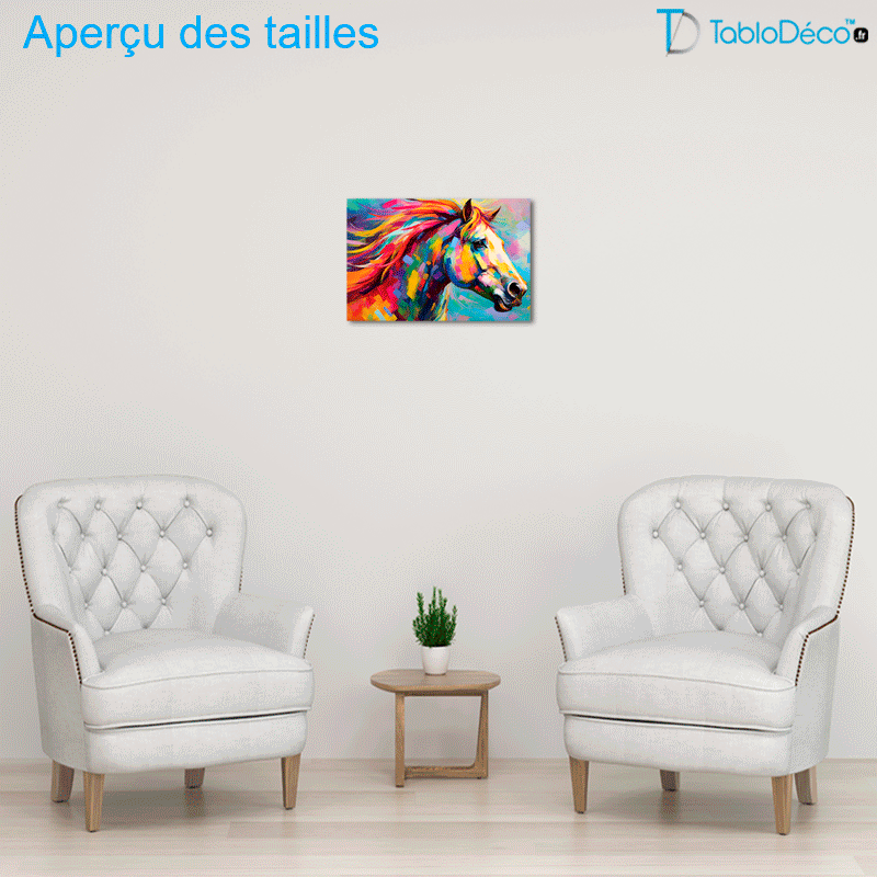 Tableau Cheval Multicolore