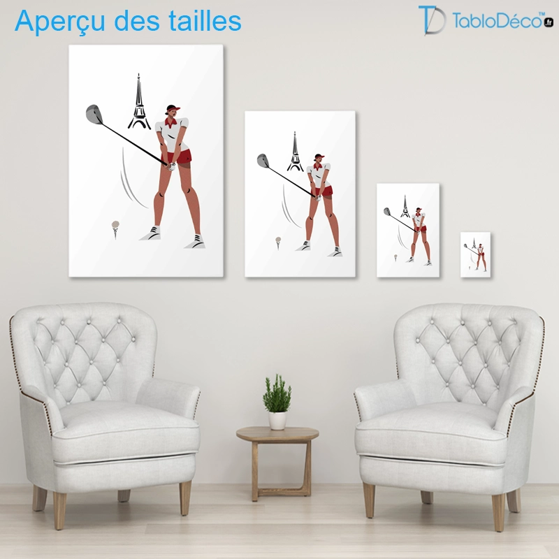 Tableau Golfeuse et Tour Eiffel