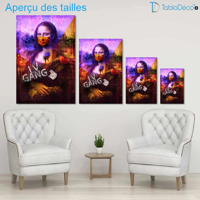 Tableau Street Art Joconde Moderne