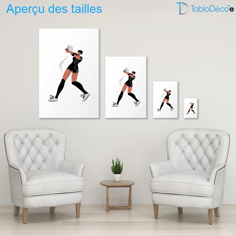 Tableau Joueuse de Volleyball