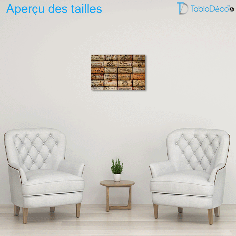 Tableau en liège - Voyage dans les Vignobles