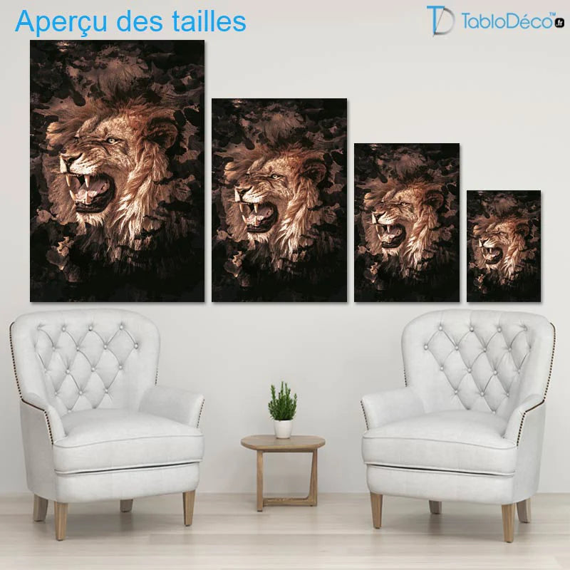 Tableau Lion Rugissant