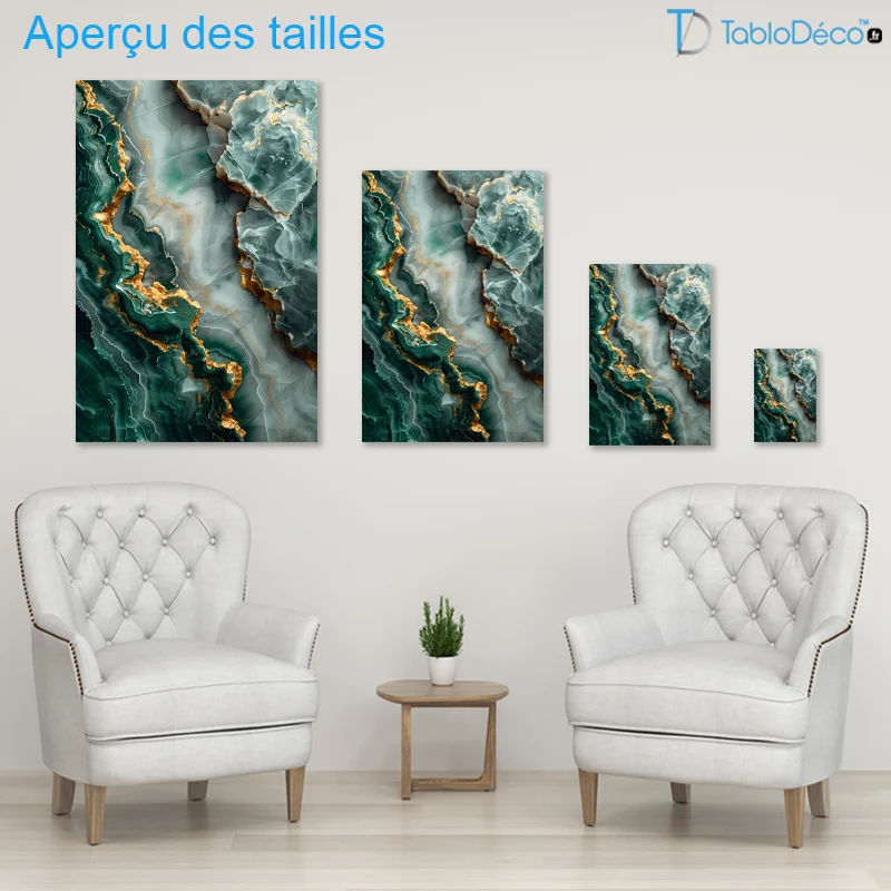 Tableau Scandinave Marbre Vert