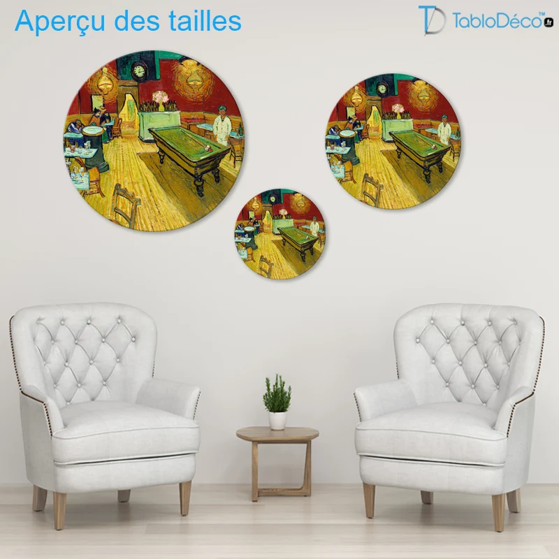 Tableau Rond - Le Café de Nuit (Van Gogh)