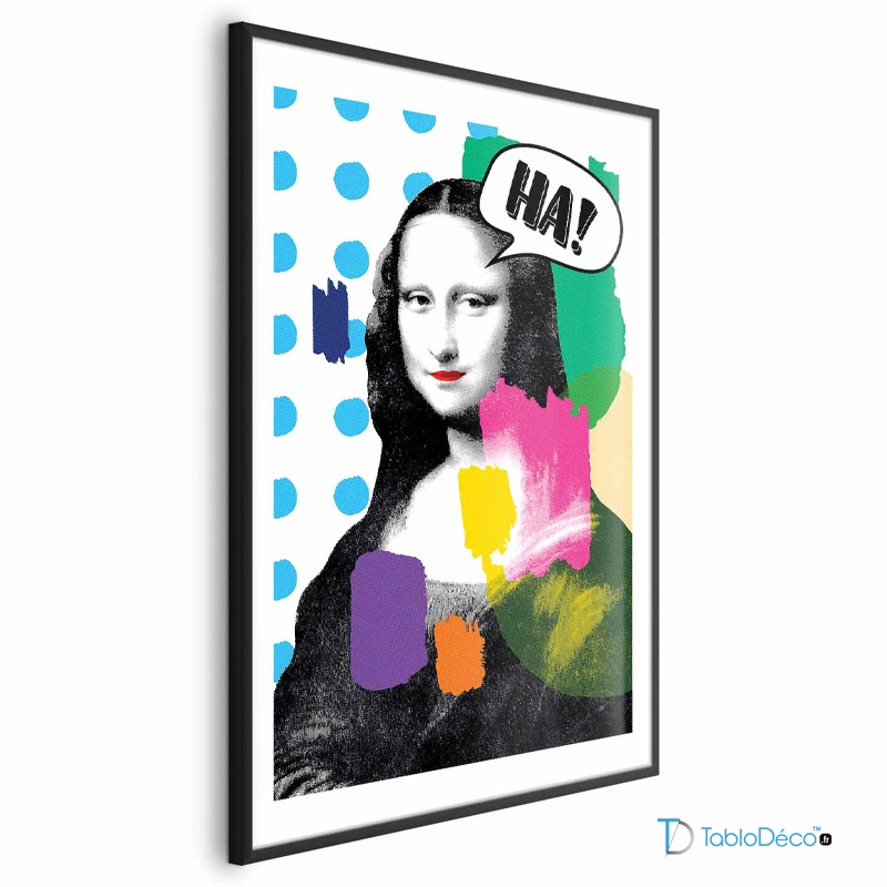 Mona Lisa Pop Art affiche encadrée avec marge