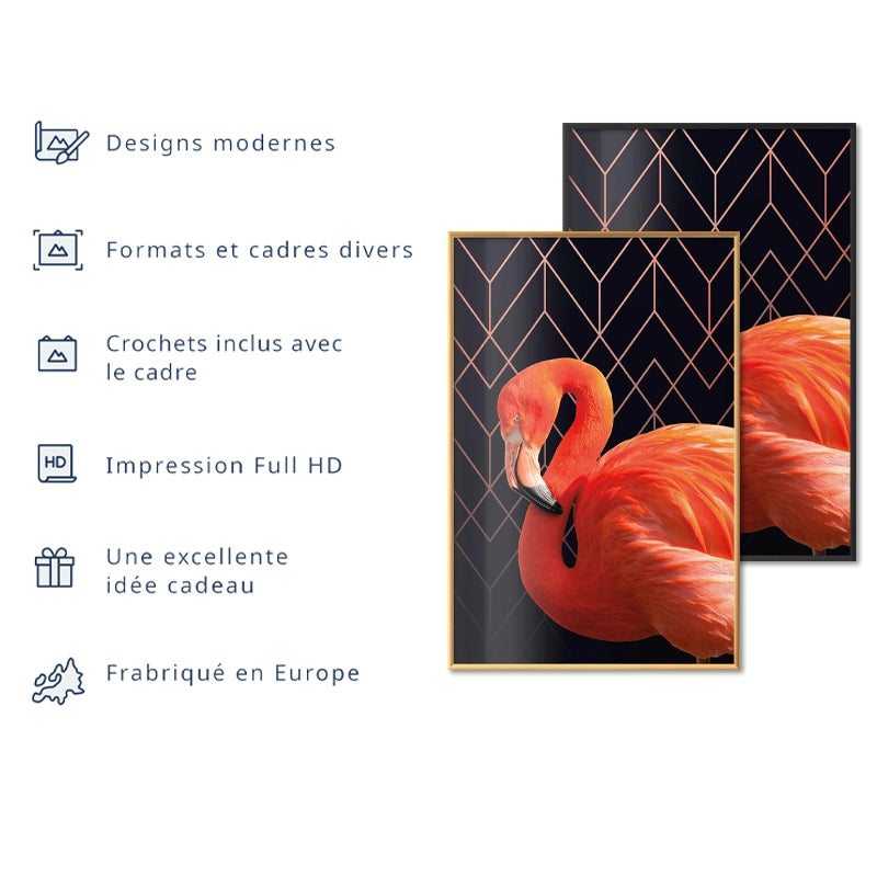 Poster Flamant Rose Design