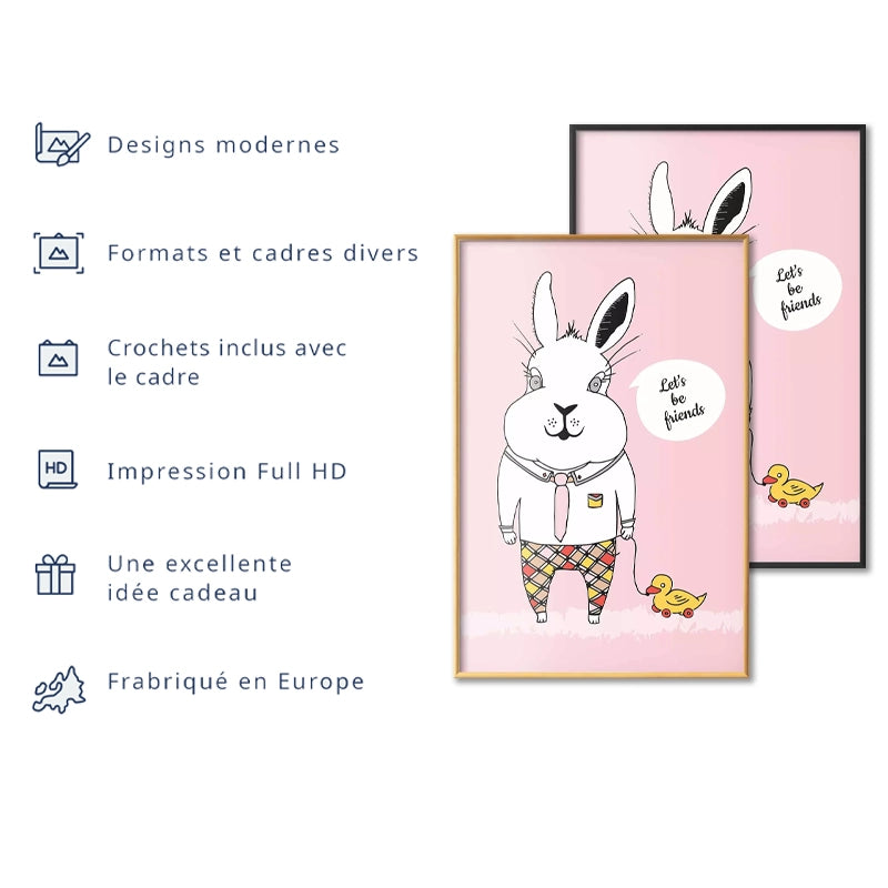 Poster Lapin Amical