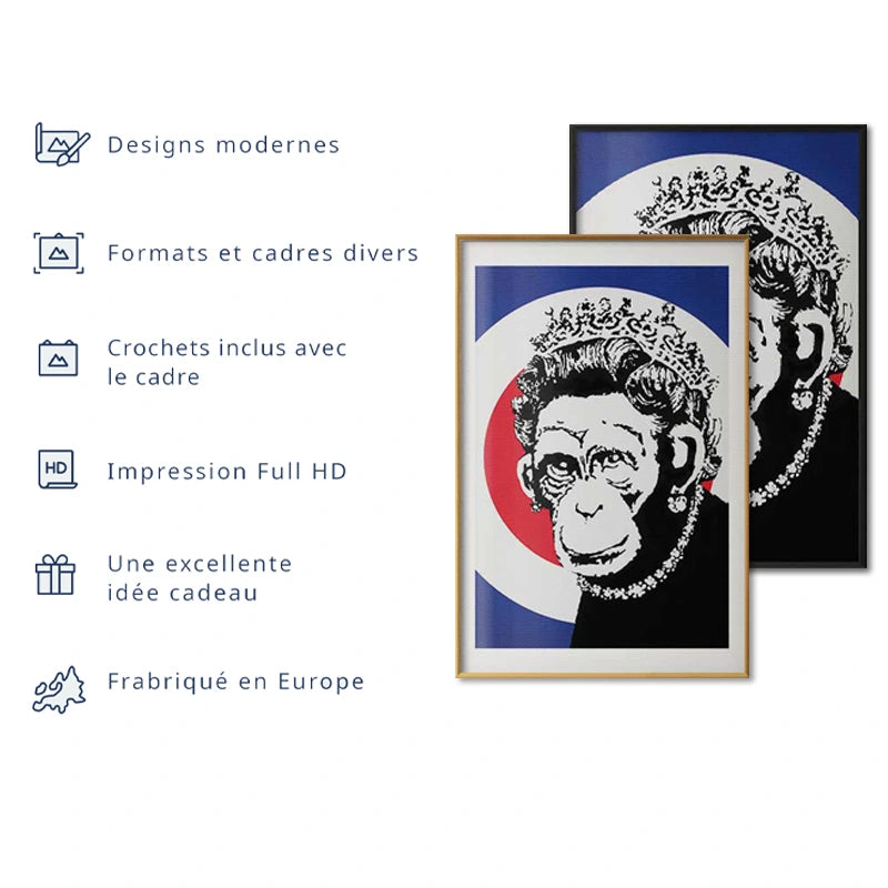 Poster Banksy "Monkey Queen"