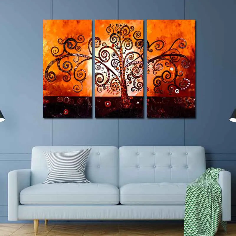 Tableau de décoration d'un Arbre de Vie dans un salon - TabloDéco.fr