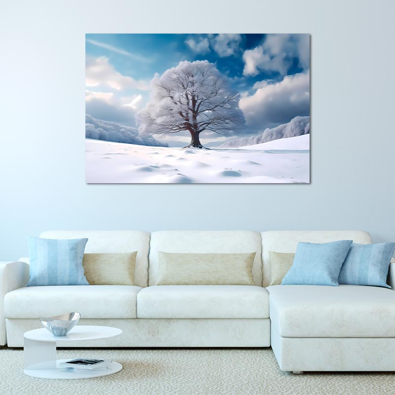 Tableau Arbre en Hiver