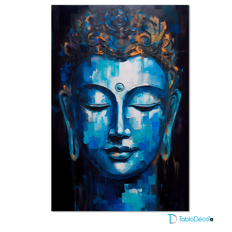 Tableau Bouddha Bleu et Calme