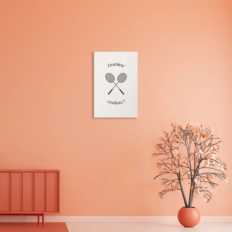 Tableau Déco sur toile de Raquettes de Badminton