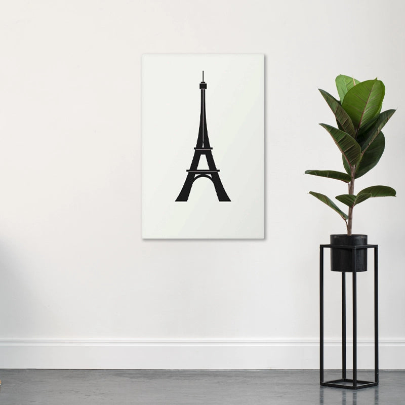 Tableau déco de la Tour Eiffel en Noir (JO Paris 2024)