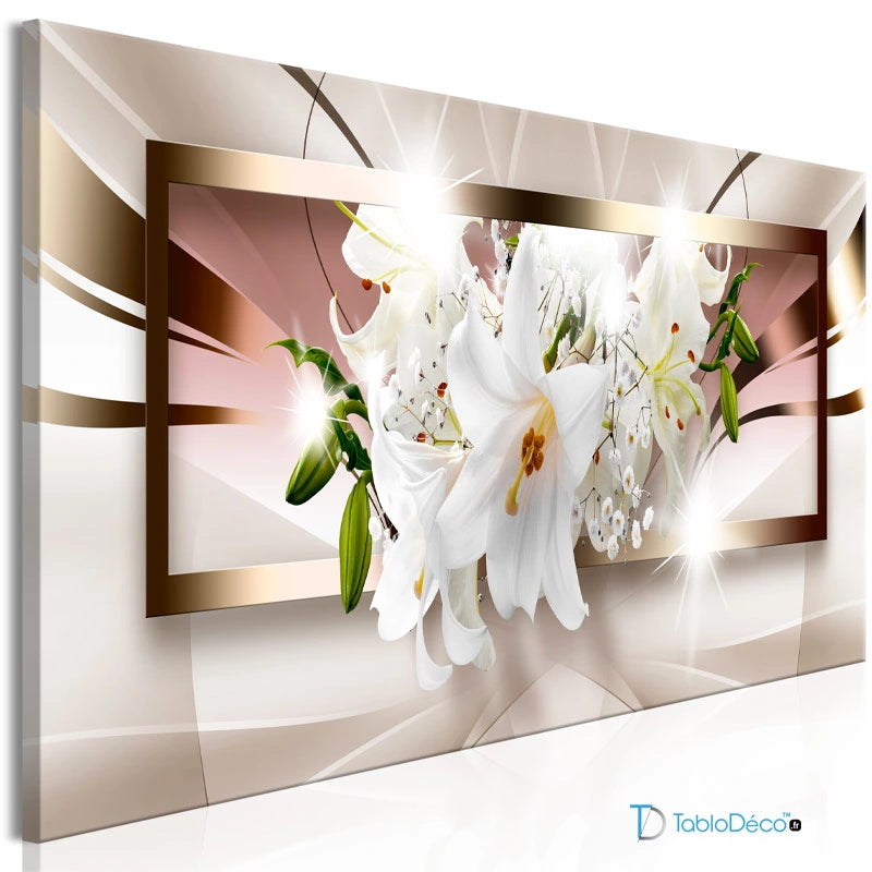 Acheter un Tableau Design Panoramique avec des Fleurs - TabloDéco.fr