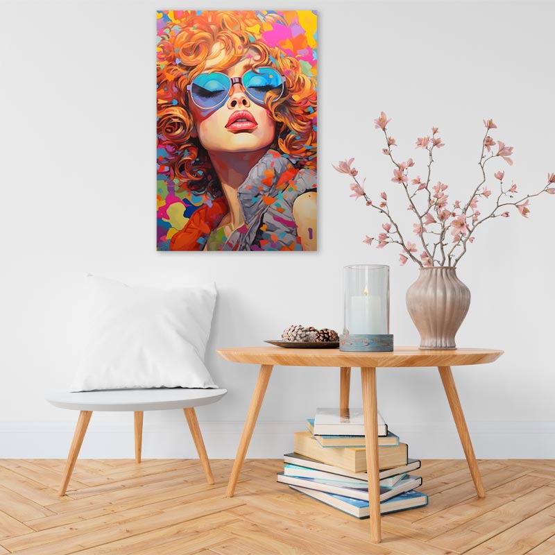 Tableau déco sur toile d'une Femme des Années 70 - TabloDéco.fr