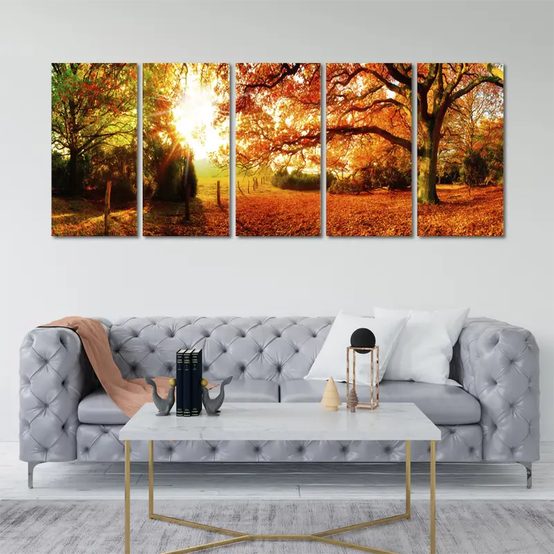 Tableau Automne en Forêt en plusieurs cadres - TabloDéco.fr