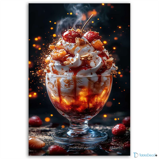 Tableau Glace Caramel aux Fruits Rouges