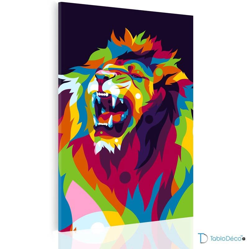 Acheter un Tableau lion pop art - TabloDéco.fr
