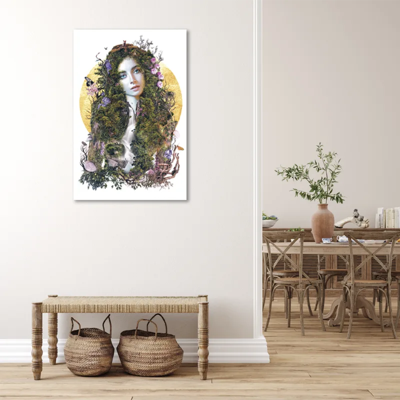 Portrait d'une femme représentant Mère Nature - TabloDéco.fr
