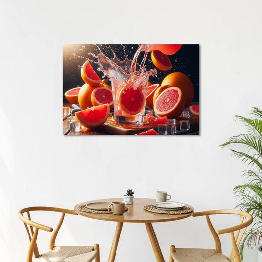 Tableau mural avec Pamplemousse Vitaminé pour la cuisine