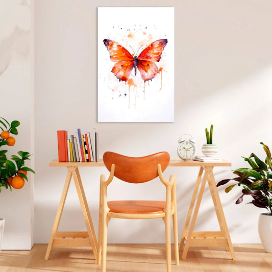 Toile décorative avec un Papillon style Scandinave - TabloDéco.fr