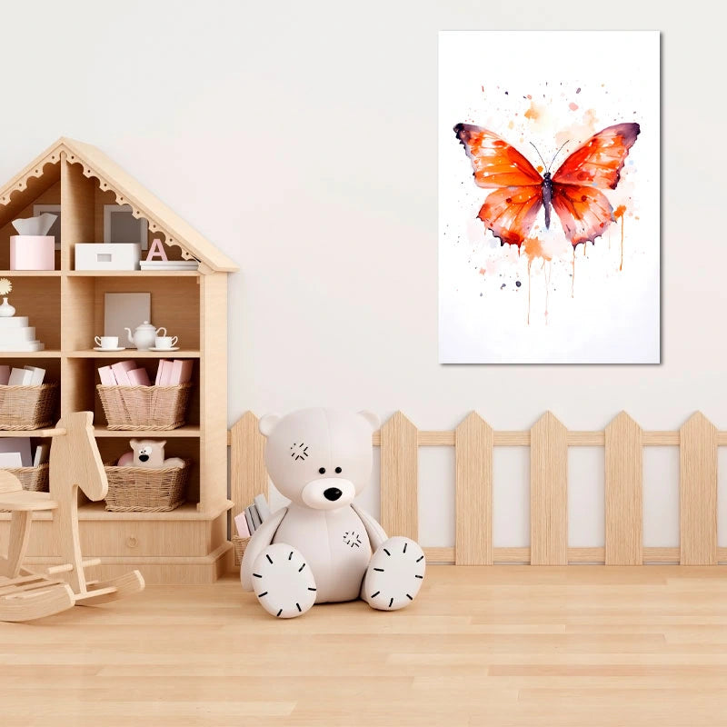 Tableau déco d'un Papillon style Scandinave dans une chambre - TabloDéco.fr