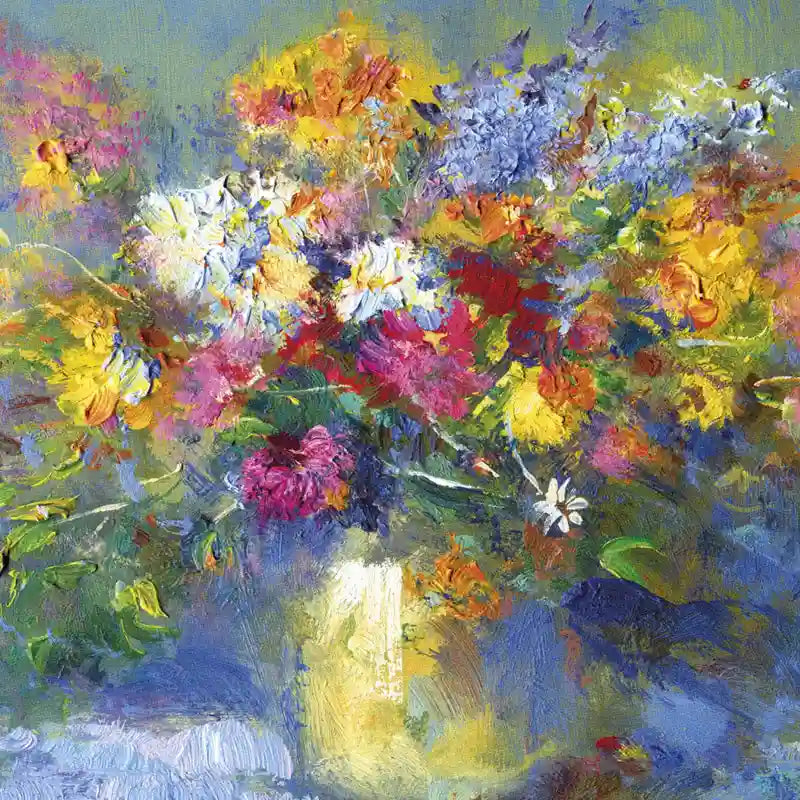 Tableau peint à la main - Vase de Fleurs