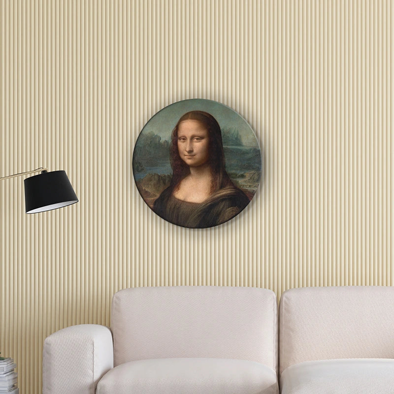 toile murale forme ronde de Mona Lisa