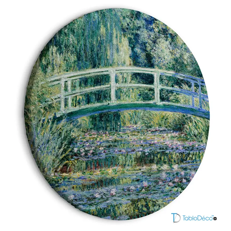 Tableau Rond - Nénuphars et Pont Japonais de Claude Monet - TabloDéco.fr