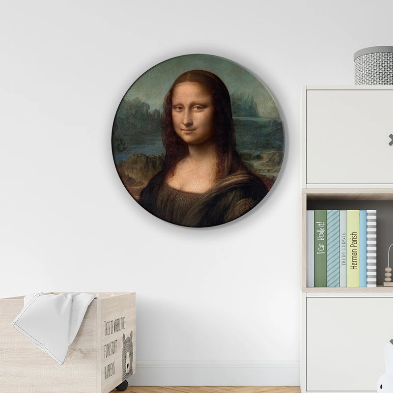 Tableau rond sur toile de la Joconde