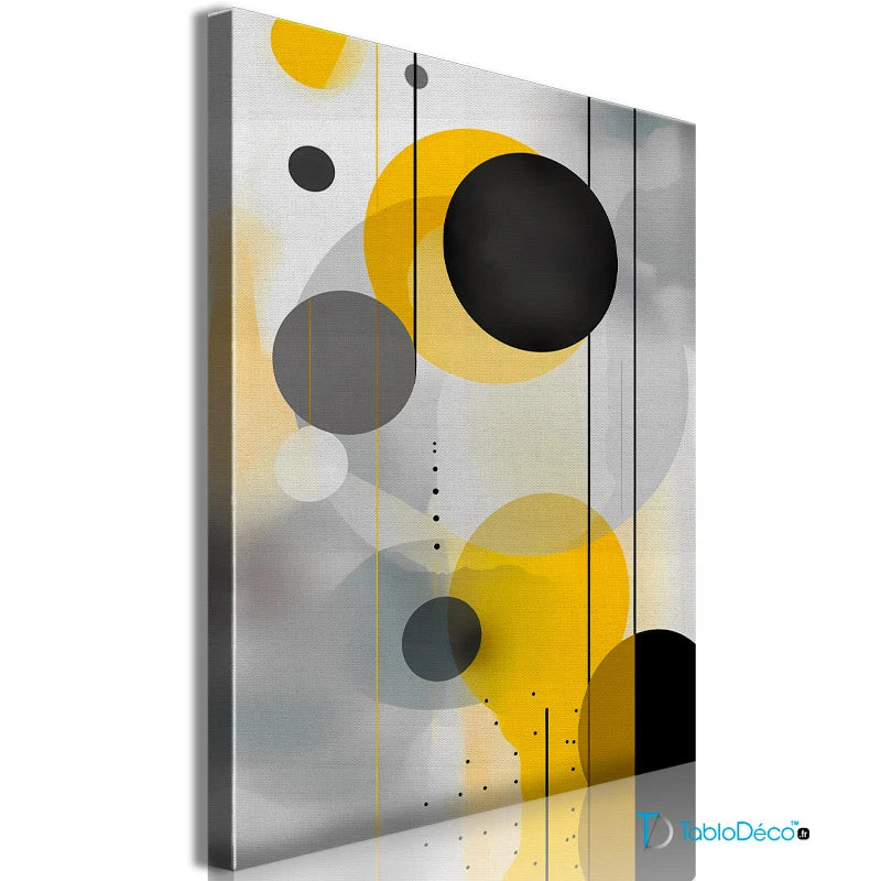Acheter un Tableau Scandinave Jaune Noir Gris Blanc - TabloDéco.fr