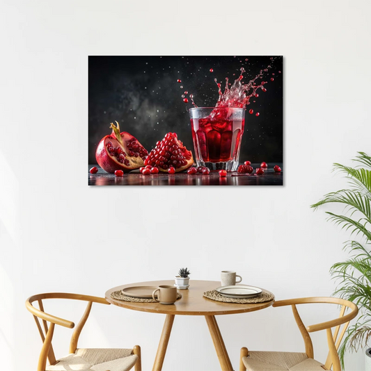 Tableau sur toile d'une Grenade Juteuse dans une cuisine