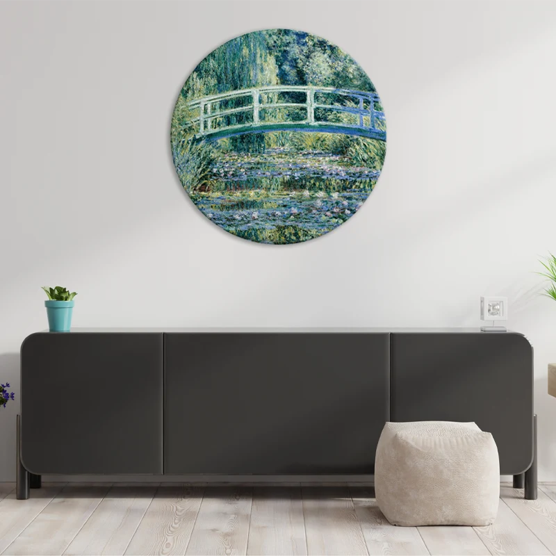 Toile circulaire - Nénuphars et Pont Japonais de Claude Monet