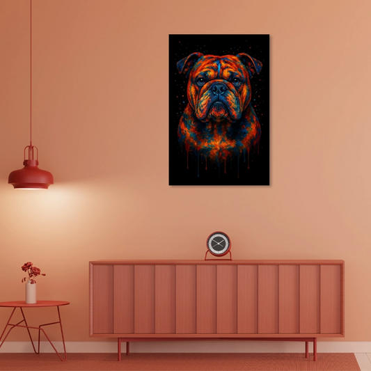 Toilde déco d'un Bulldog Multicolore