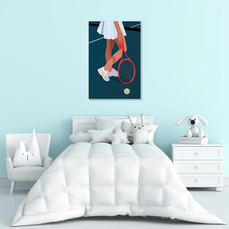 Toile décorative Elégance sur le Court dans une chambre (JO Paris 2024)