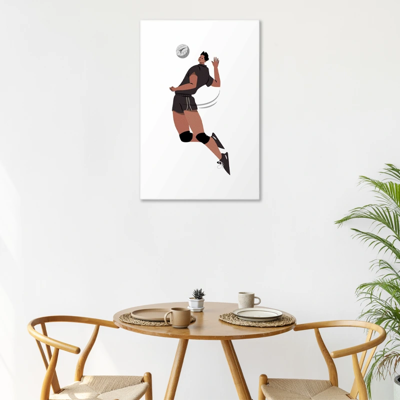 Toile décorative avec un Joueur de Volley-Ball (JO Paris 2024)