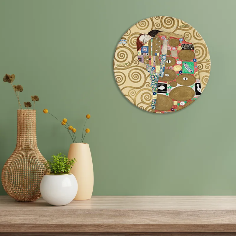 Toile ronde décorative - L'Accomplissement de Gustav Klimt