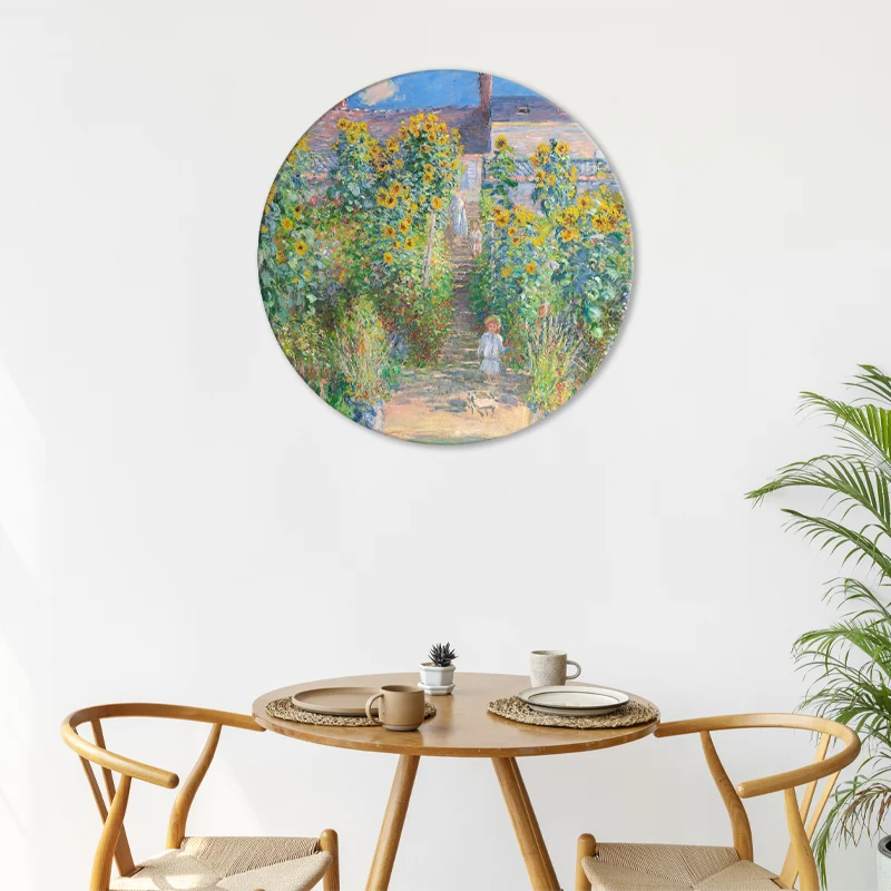 Toile Ronde décorative - Le Jardin de Claude Monet à Vétheuil