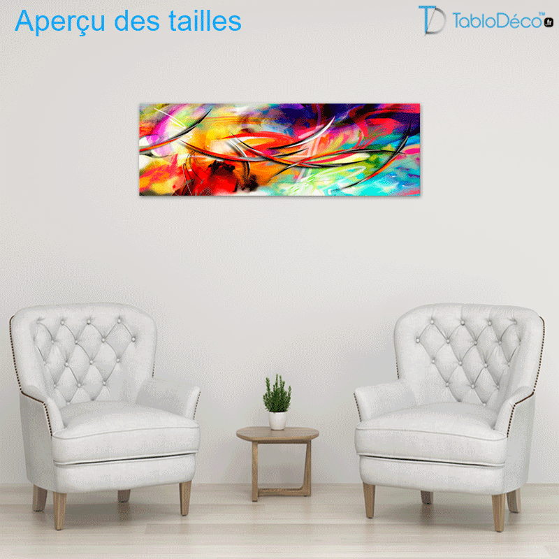 Tableau Abstrait Mélange Coloré
