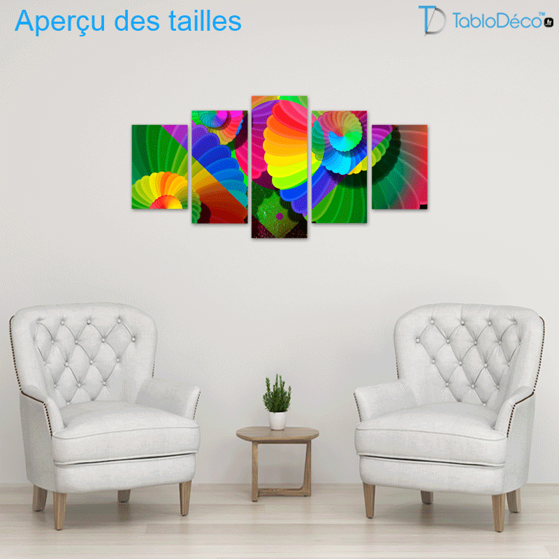 Tableau Abstrait Couleurs Vives