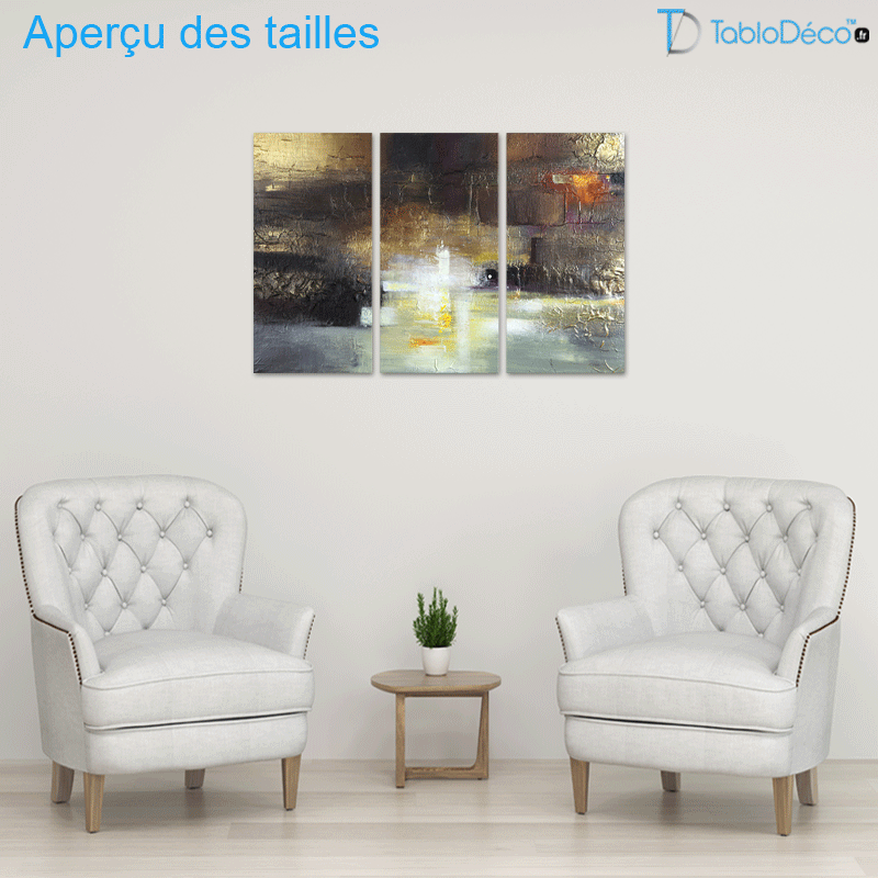 Tableau Abstrait Galerie d'Art (3 parties)